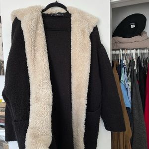 Zara Furry Knit Cardigan
